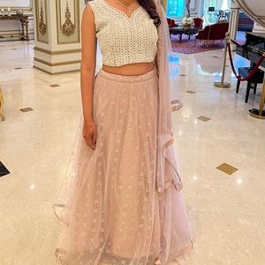 Light purple reception party lehenga